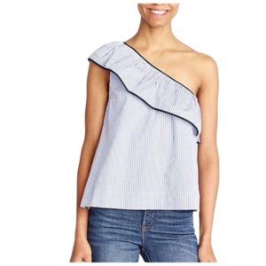 J.Crew One Shoulder striped top size 0